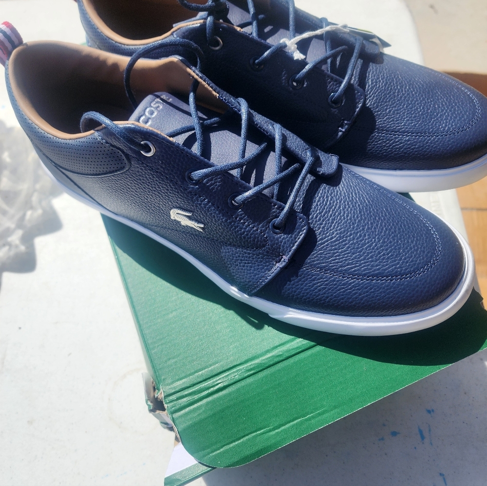 Lacoste Men's Dark Blue Sneakers NIB Mens 13
